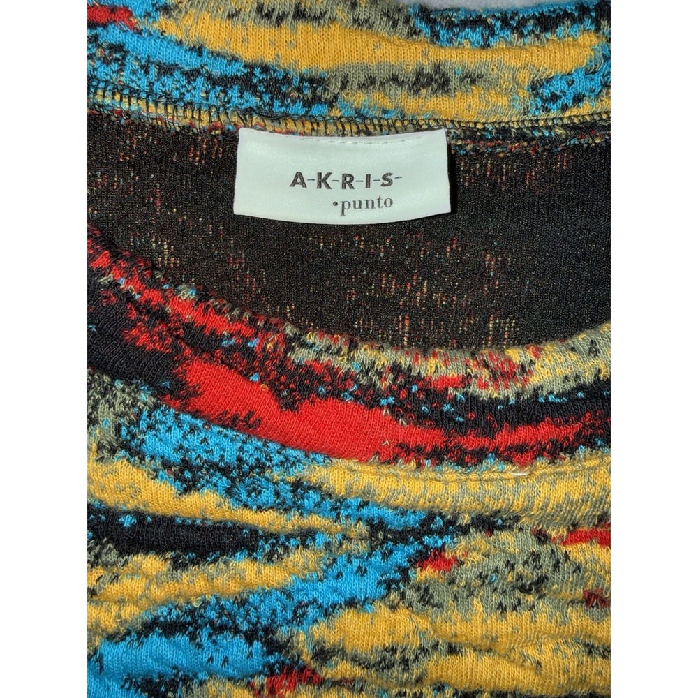 Akris Punto Northern Lights Jacquard Space Dye Ikat Sweater Sweatshirt 8 - Picture 3 of 8